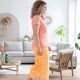 Pantalon 7/8eme abricot-15