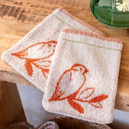 2 gants de toilette