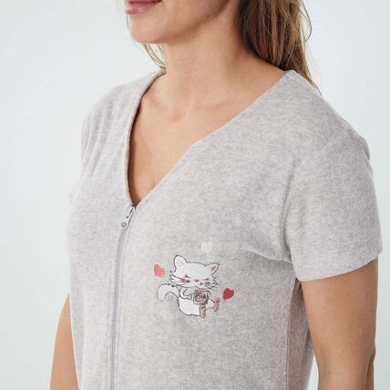 Peignoir zippé