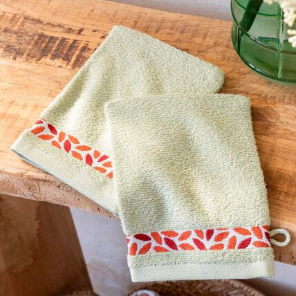 2 gants de toilette