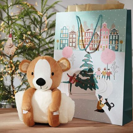 Plaid, peluche et sac cadeau