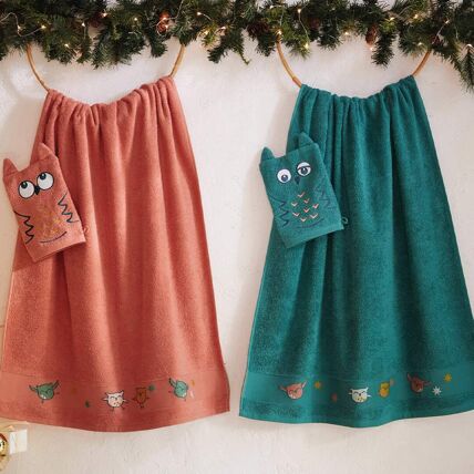 2 gants de toilette
