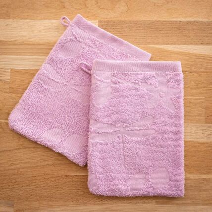 2 gants de toilette