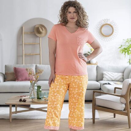 Pantalon 7/8eme abricot