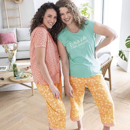 Pantalon 7/8eme abricot