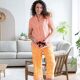 Pantalon 7/8eme abricot-3