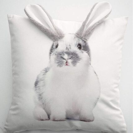 Housse de coussin lapin