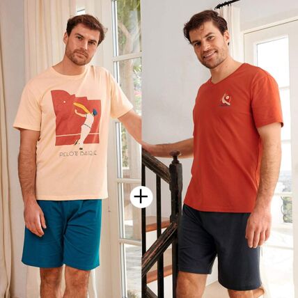 2 pyjamas shorts