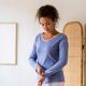 T-shirt bleu lavande-1