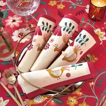 2 serviettes de table