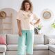 Pantalon 7/8eme menthe-1