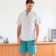 Pyjama short gris chiné-2